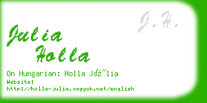 julia holla business card